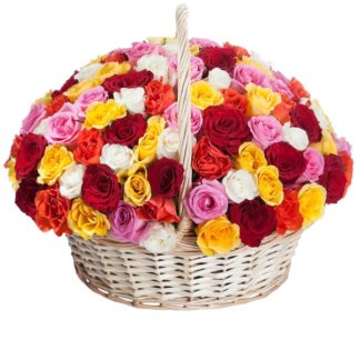 51 colorful roses basket | Flower Delivery Miass